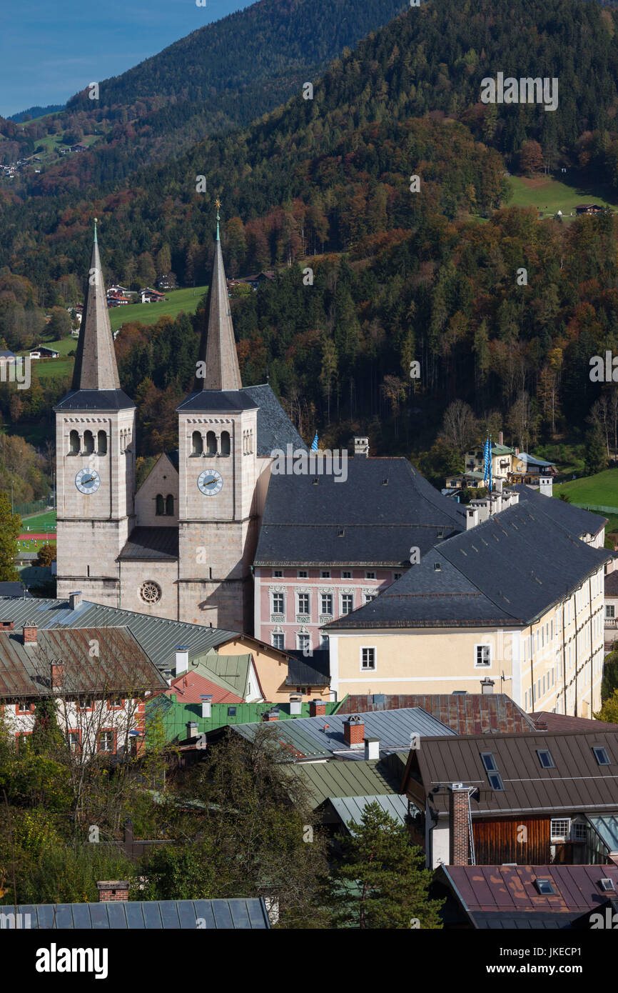 Germany, Bavaria, Berchtesgaden, Stiftskirche Sts. Peter and Johannes ...