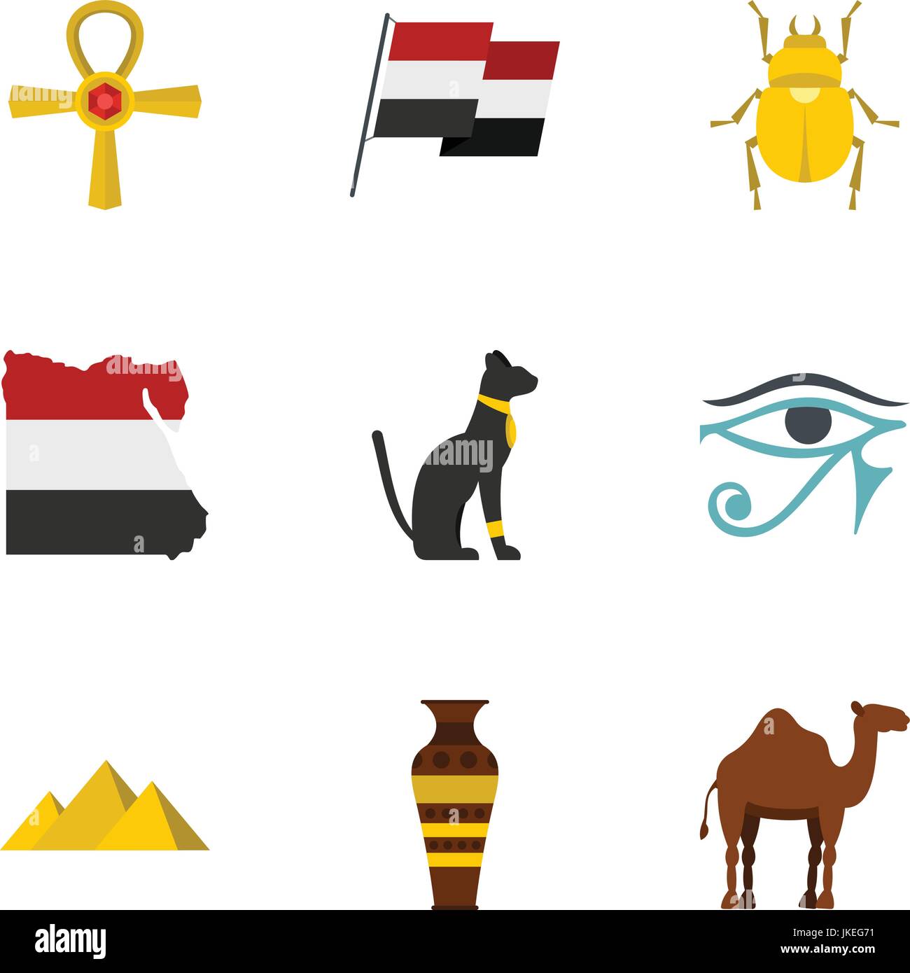 Egypt travel icons set, cartoon style Stock Vector Image & Art - Alamy