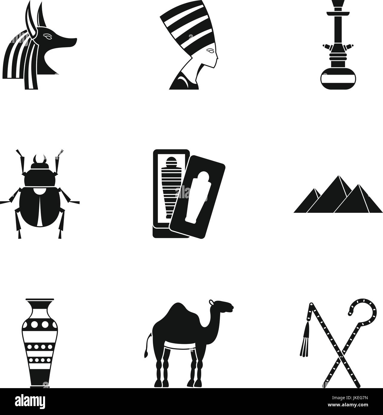 Egypt travel icons set, simple style Stock Vector Image & Art - Alamy