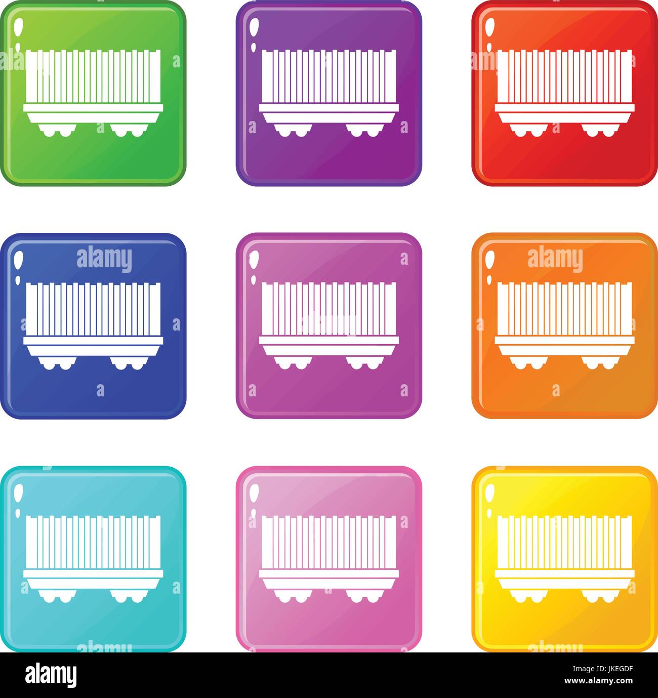Cargo wagon set 9 Stock Vector Image & Art - Alamy