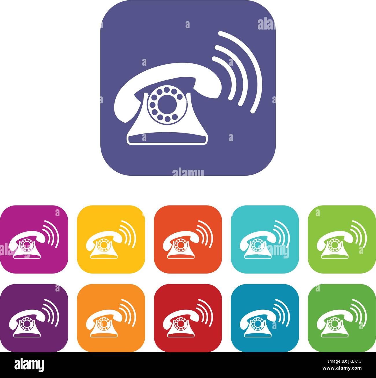 Retro phone icons set Stock Vector Image & Art - Alamy