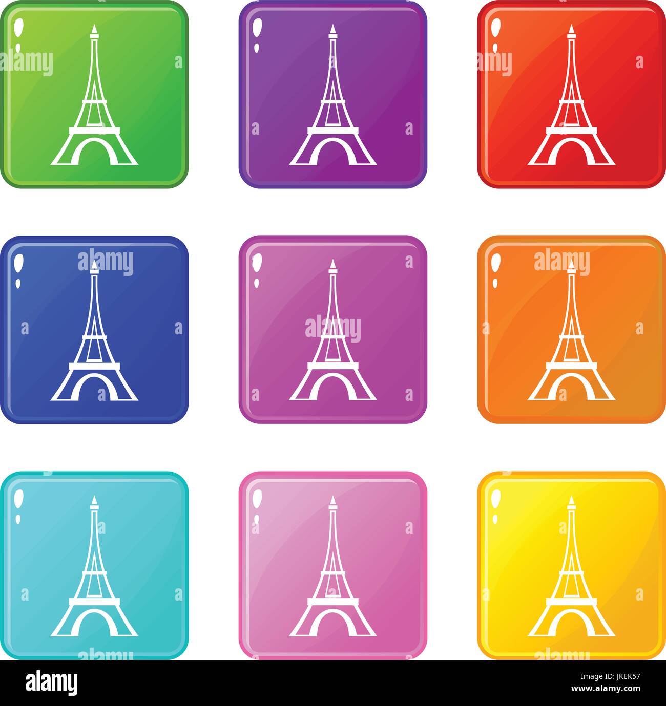 Eiffel tower set 9 Stock Vector Image & Art - Alamy