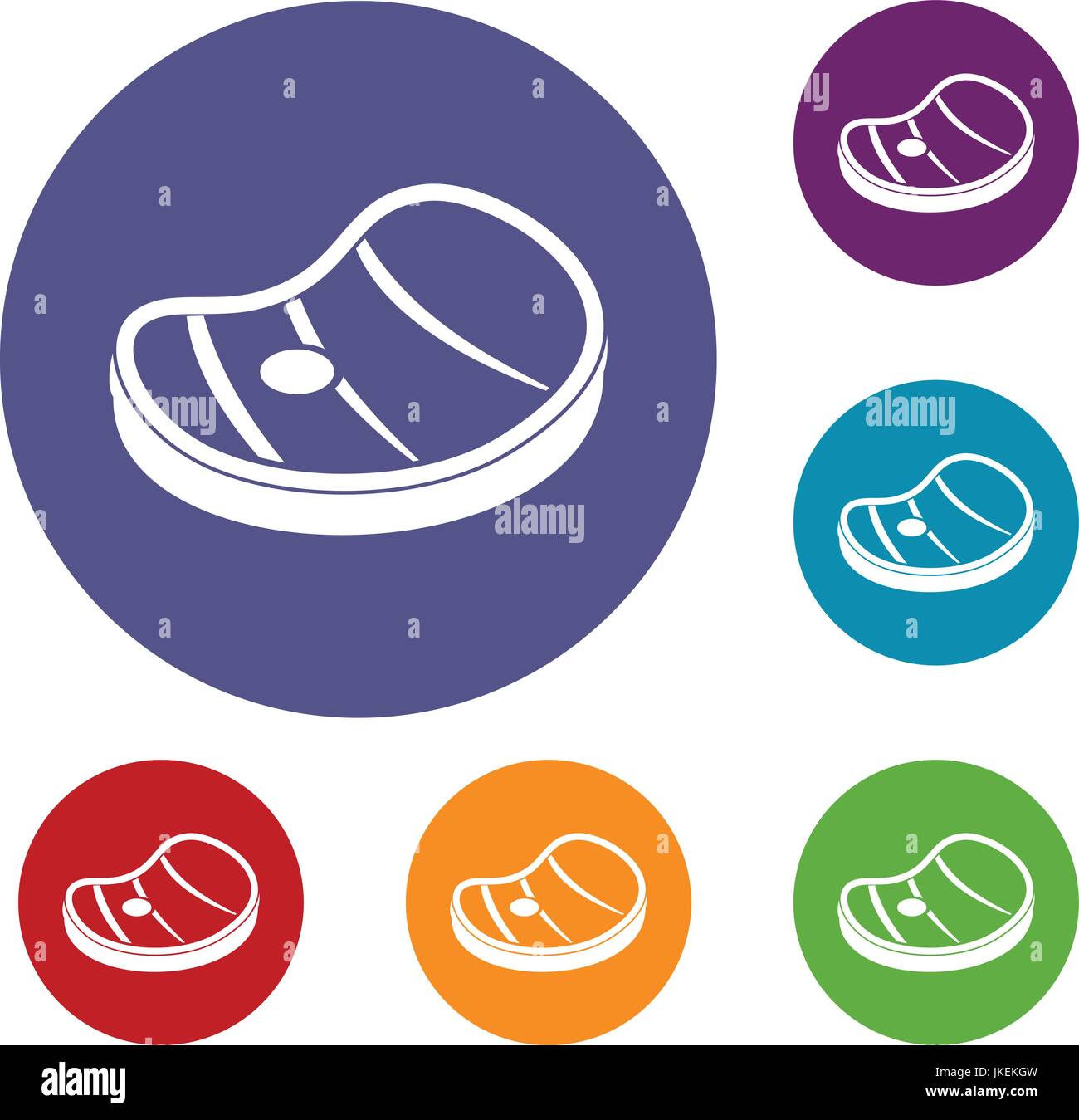 Steak of meat icons set Stock Vector Image & Art - Alamy