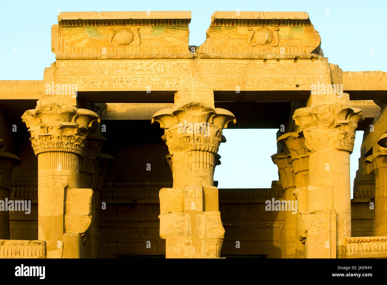 Aegypten, Kom Ombo (Kum Umbu), Doppeltempel von Kom Ombo Stock Photo