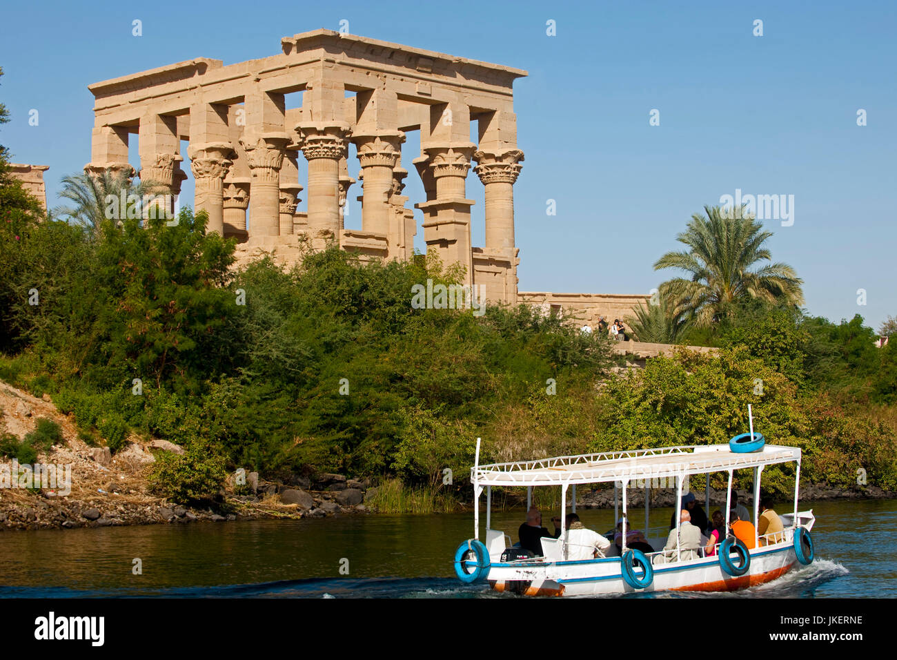 Ägypten, Assuan, Tempel von Philae auf der Insel Agilkia, Trajan-Kiosk ...