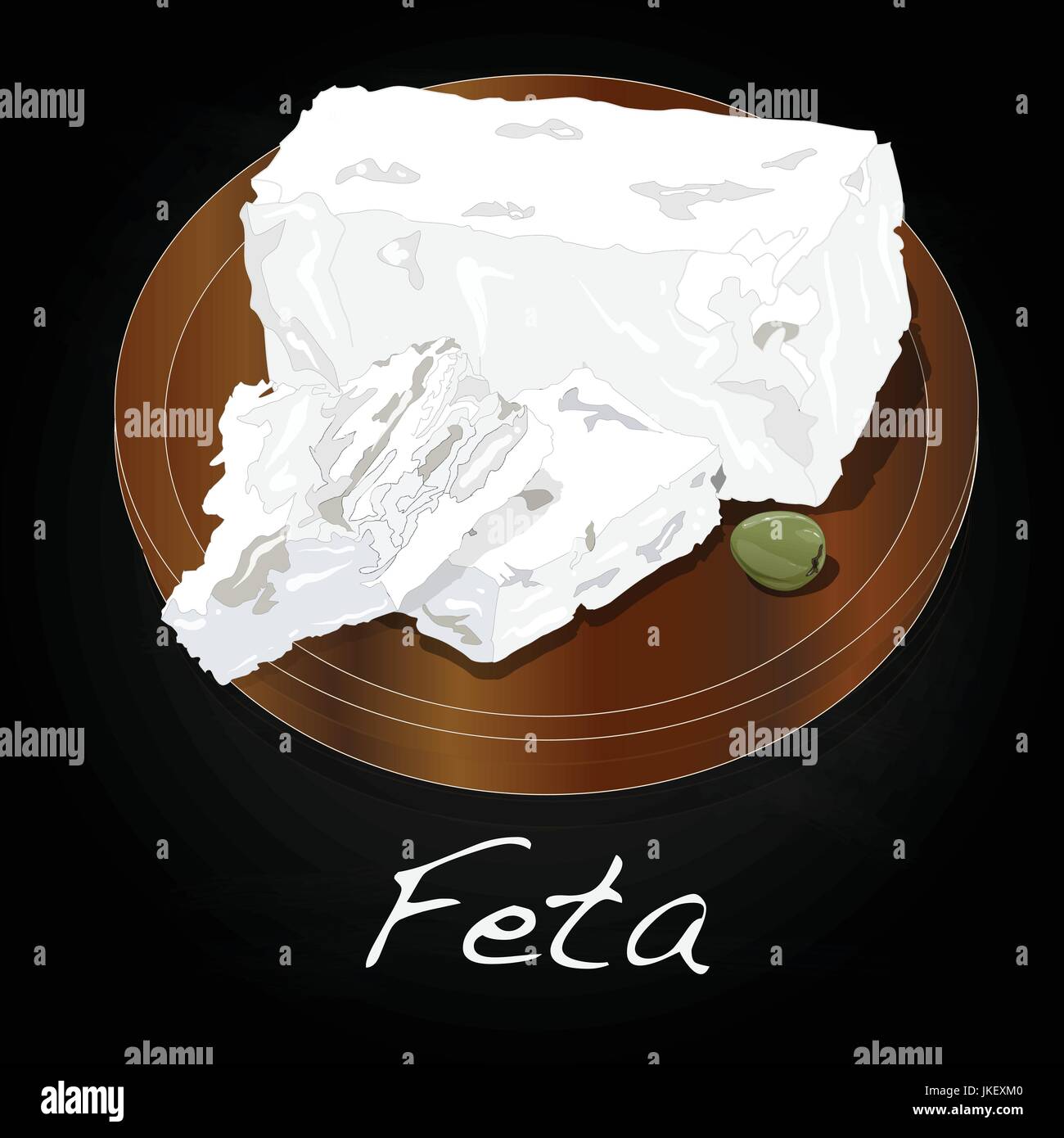 Greek feta cheese blocks vector isolated Stock Vector Image & Art Alamy