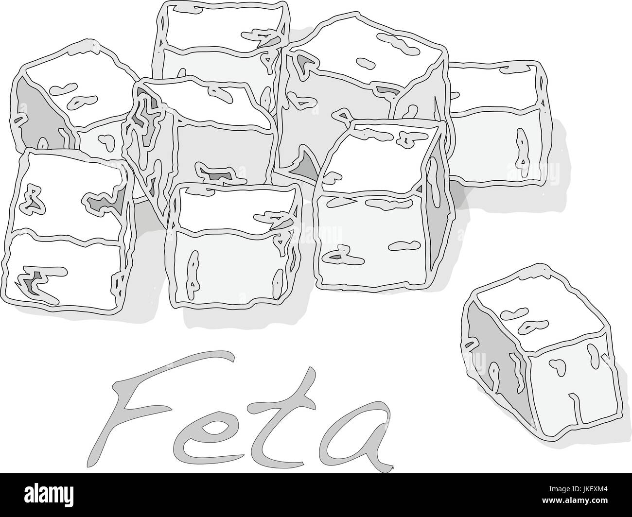 Greek feta cheese blocks vector isolated Stock Vector Image & Art Alamy