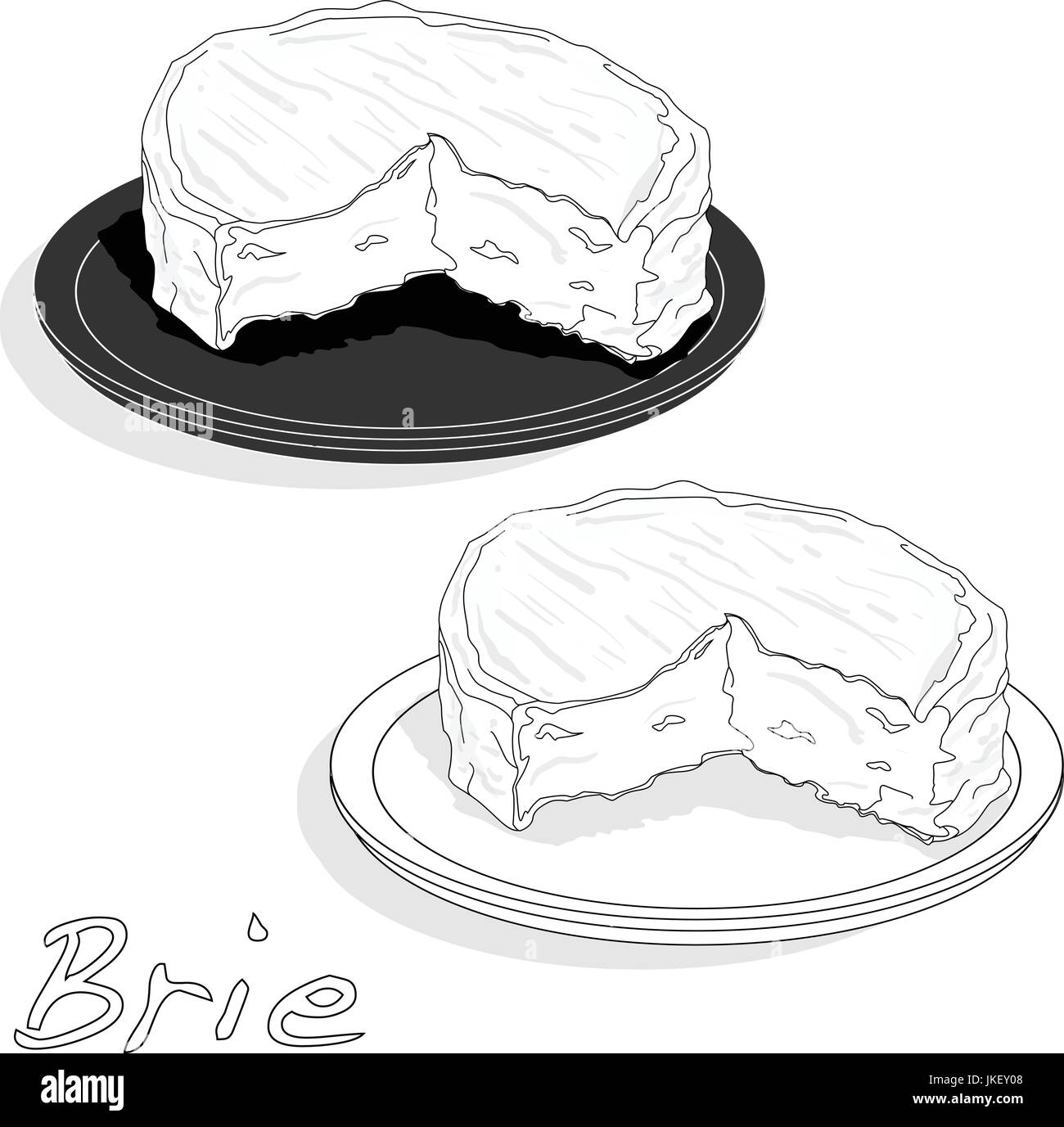 Brie cheese isolated artwork Stock Vector Image & Art Alamy