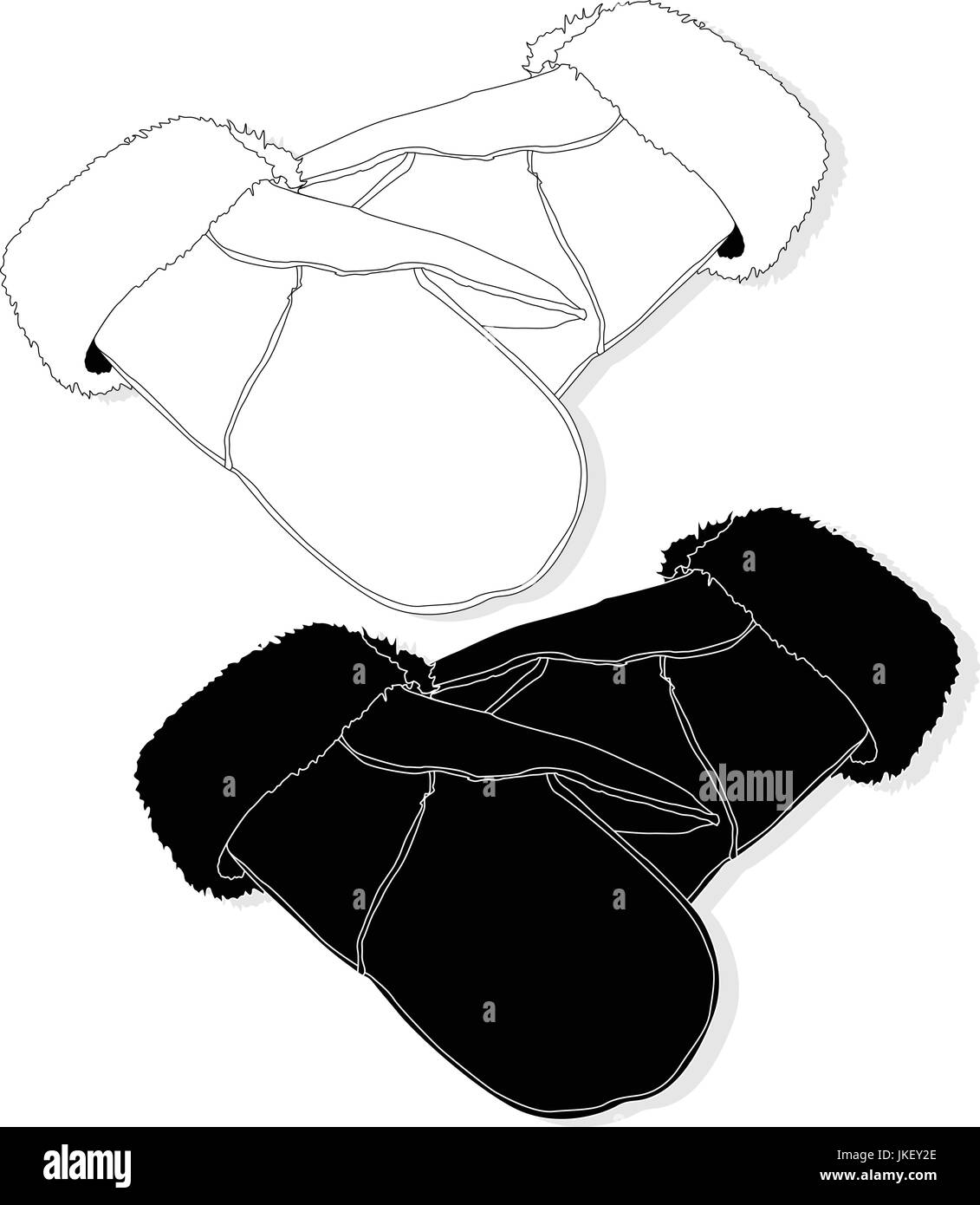 Warm gloves image isolated on white background Stock Vector Image & Art ...