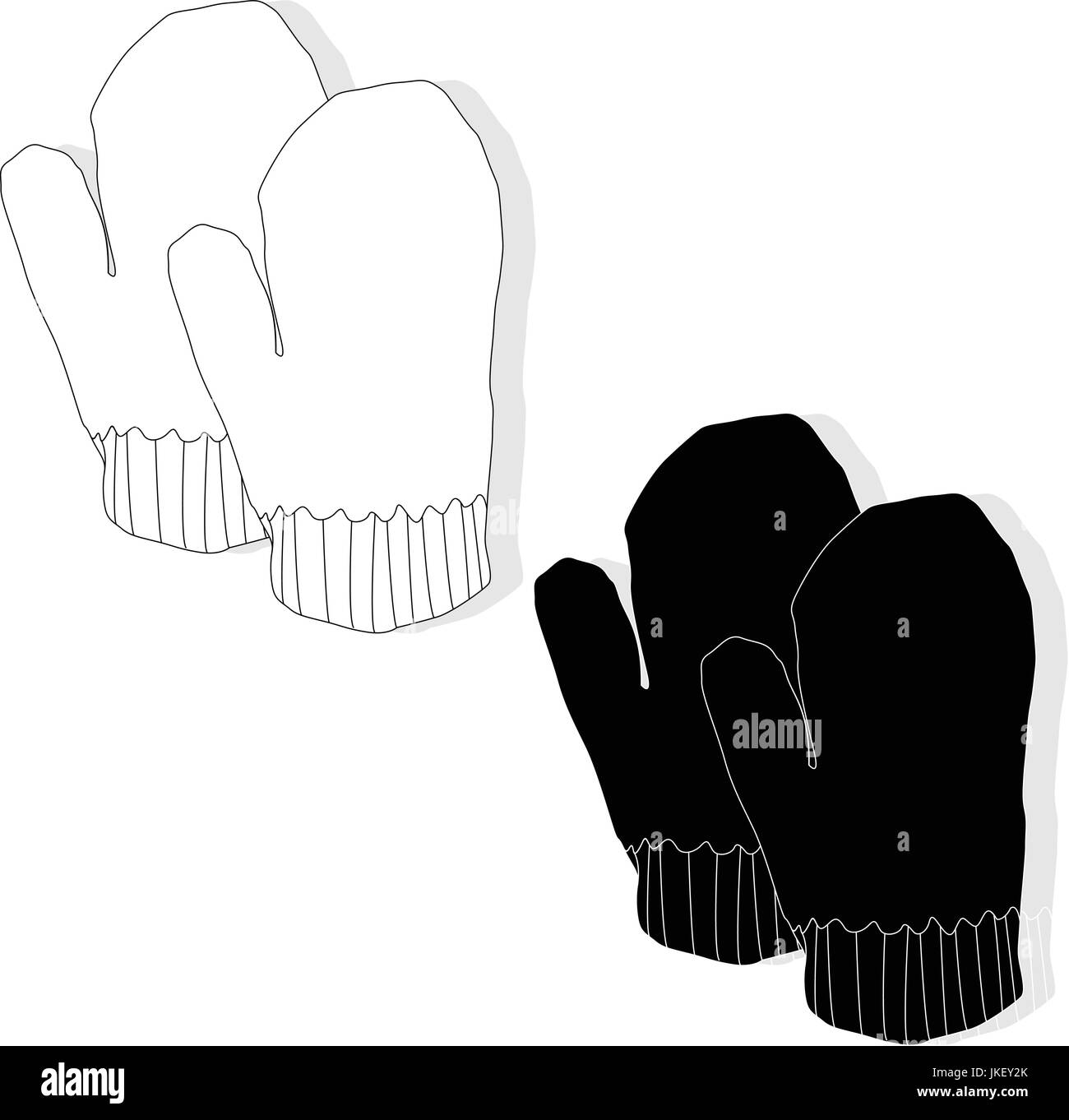 Warm gloves image isolated on white background Stock Vector Image & Art ...