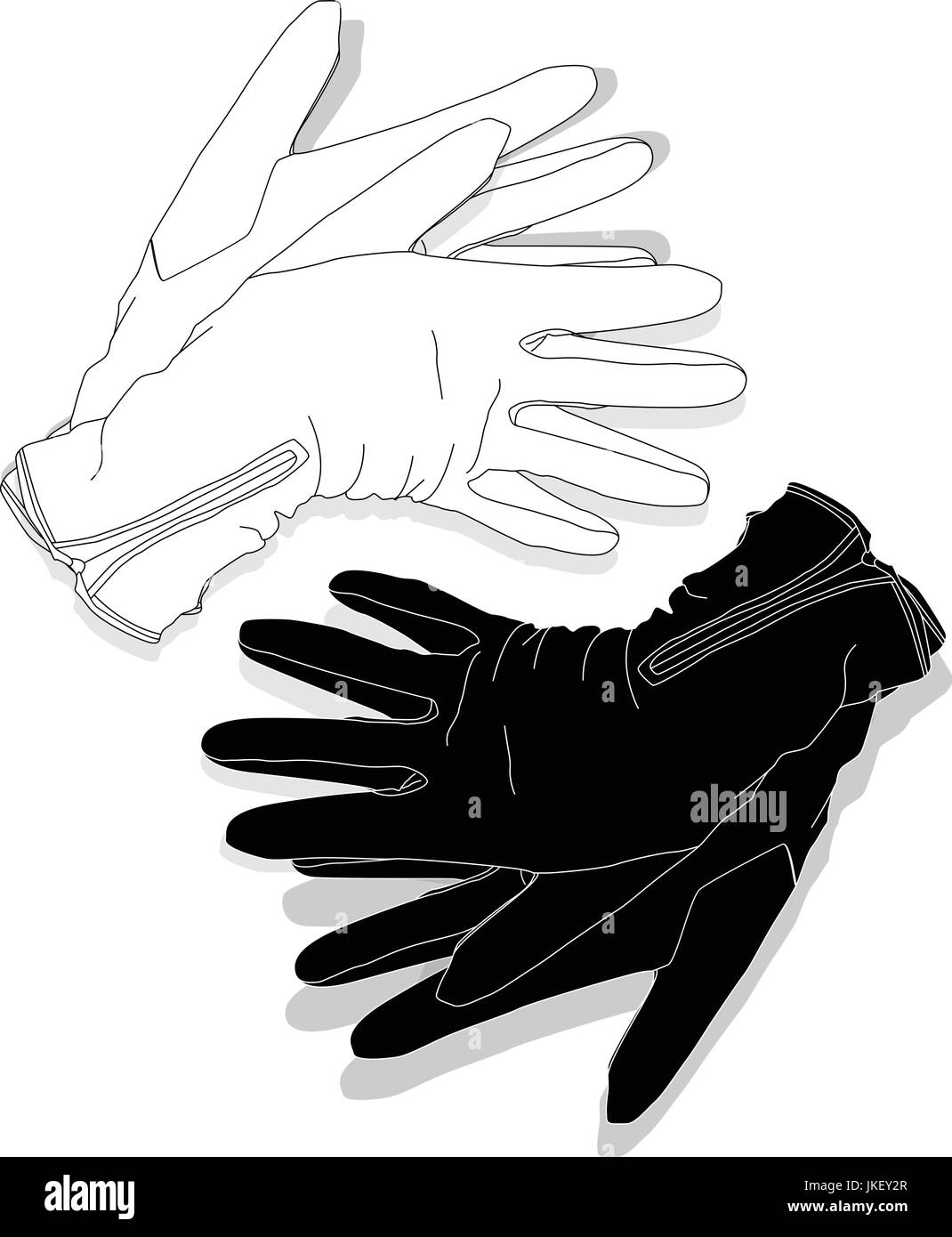 gloves set fashion image isolated Stock Vector