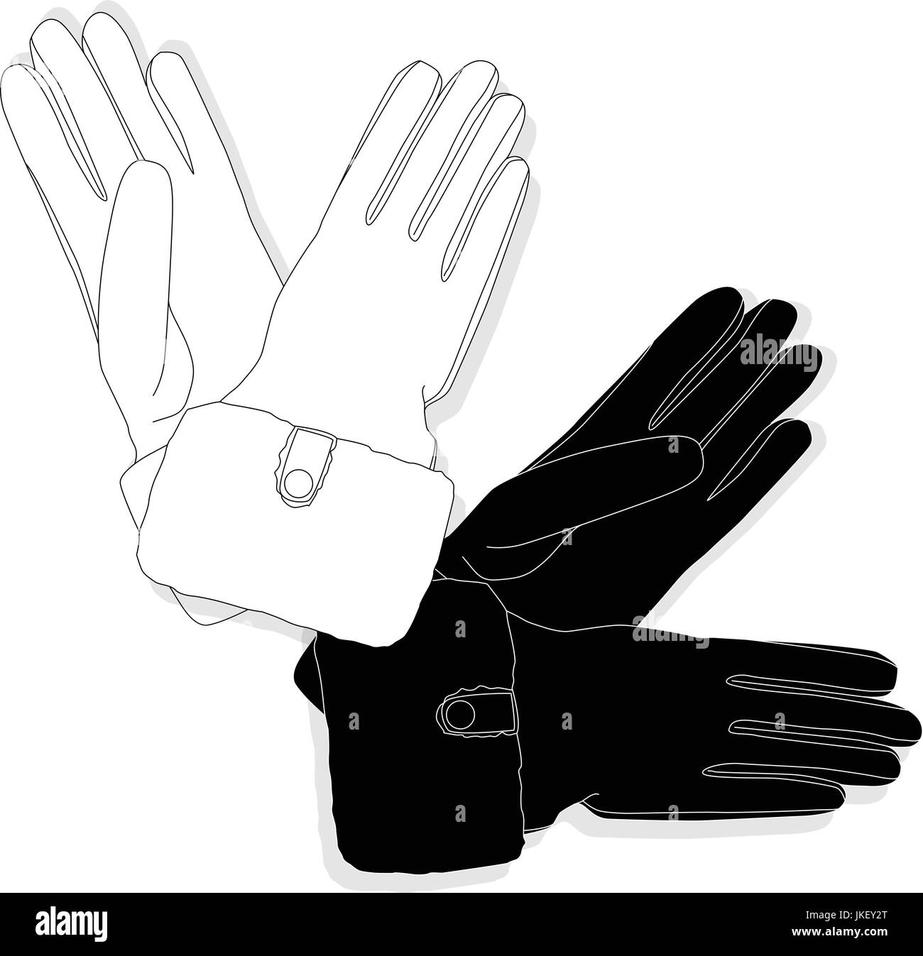 gloves set fashion image isolated Stock Vector