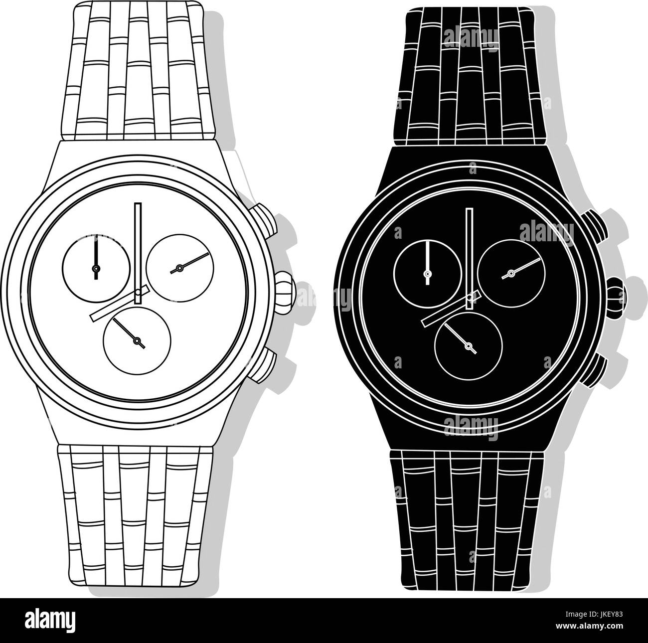 Men watch classic design illustyration isolated Stock Vector Image ...