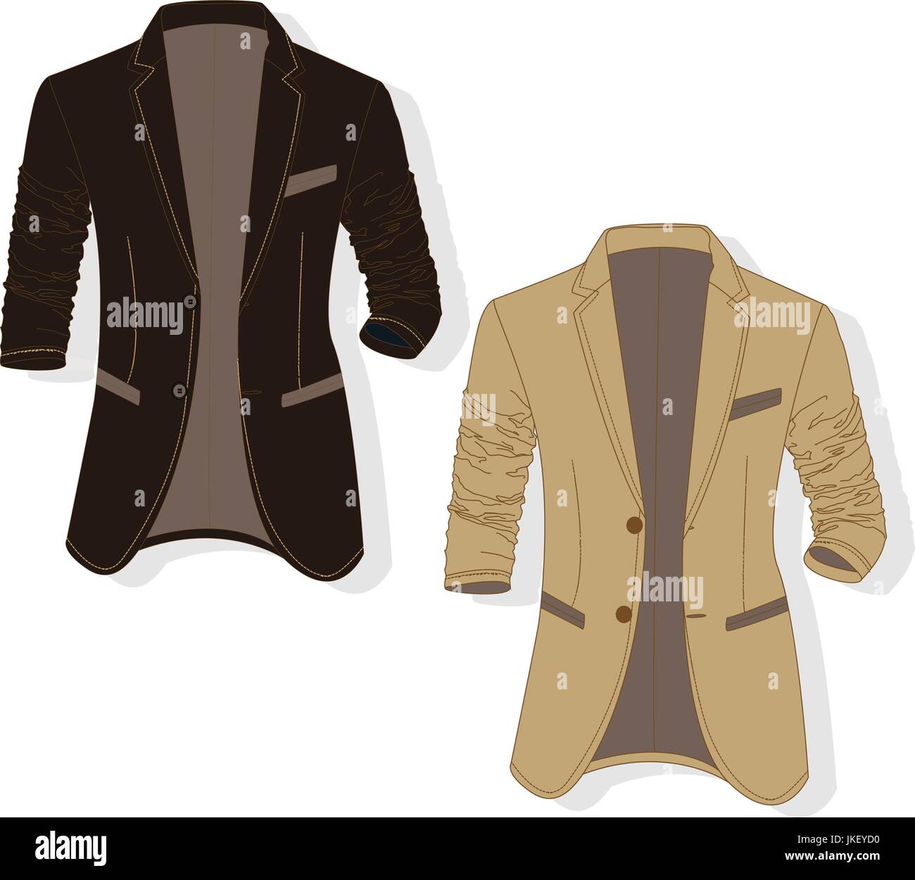 Vector man jacket illustration set Stock Vector Image & Art - Alamy