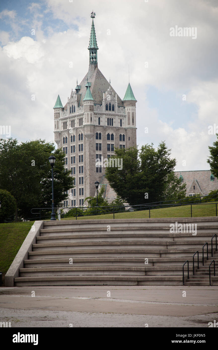 Exterior of State University of New York at Albany Stock Photo