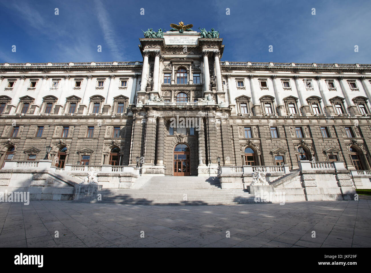 Building of Neue Burg (New Castle), part of Hofburg Imperial Palace in Vienna, frontal view of southern part. Austria Stock Photo