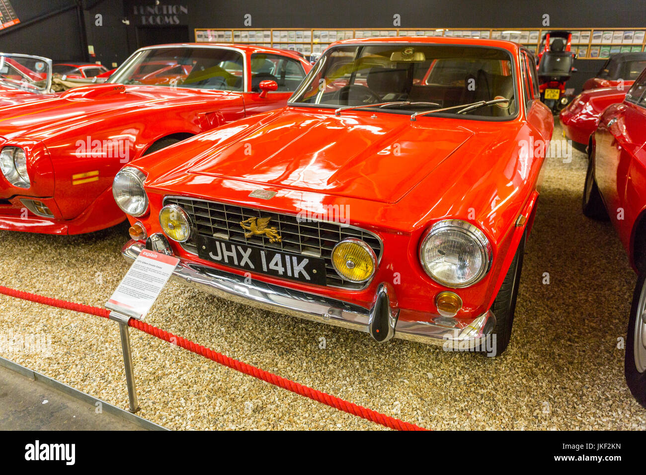A 1971 Gilbern Invader Estate (built in Wales) in The Red Room at the Haynes International Motor Museum, Sparkford, Somerset, England, UK Stock Photo