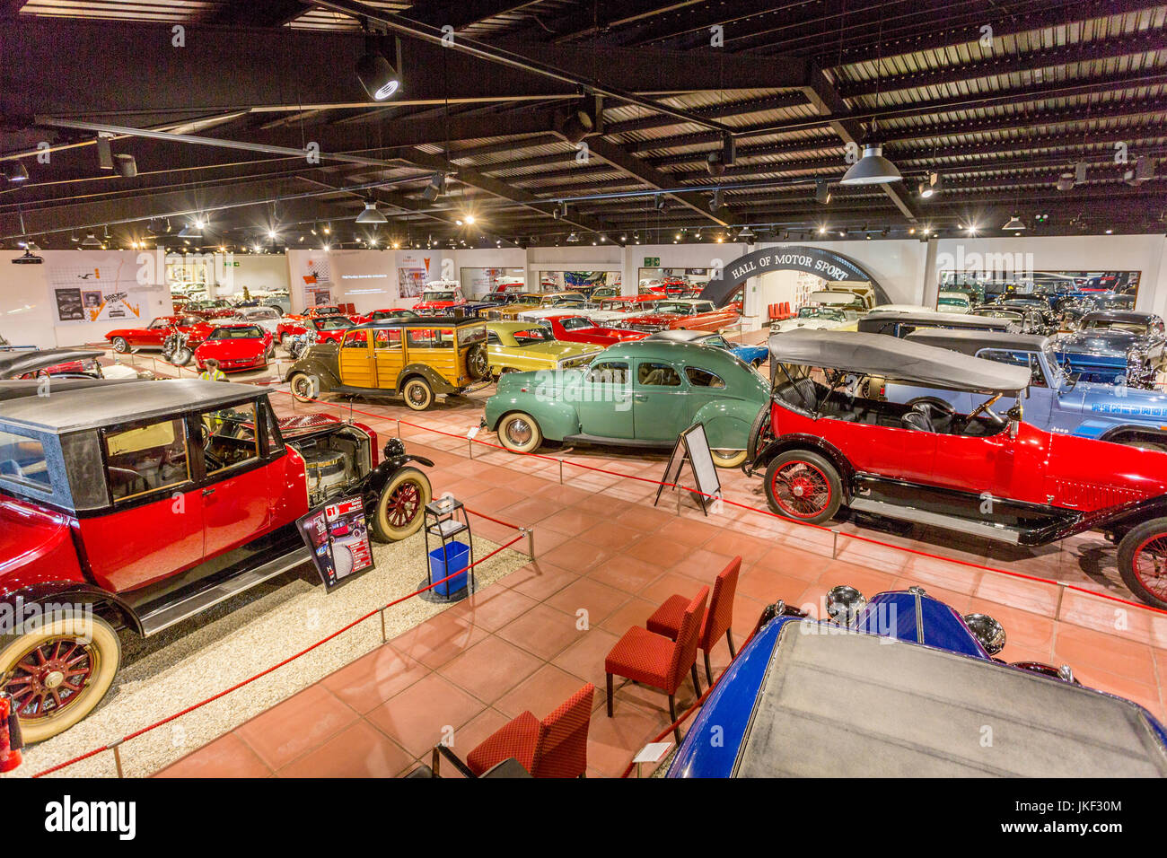 The Veteran Vintage and Edwardian Classics Hall in the Haynes International Motor Museum, Sparkford, Somerset, England, UK Stock Photo