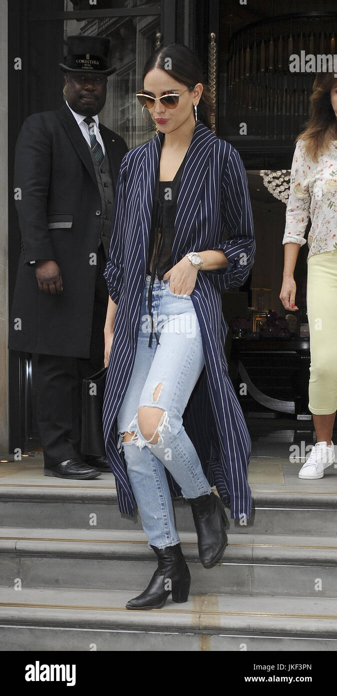 Various celebrities seen leaving The Corinthia Hotel Featuring: Eiza