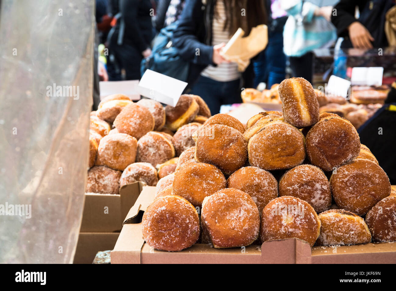 Donuts on street market Stock Photo Alamy