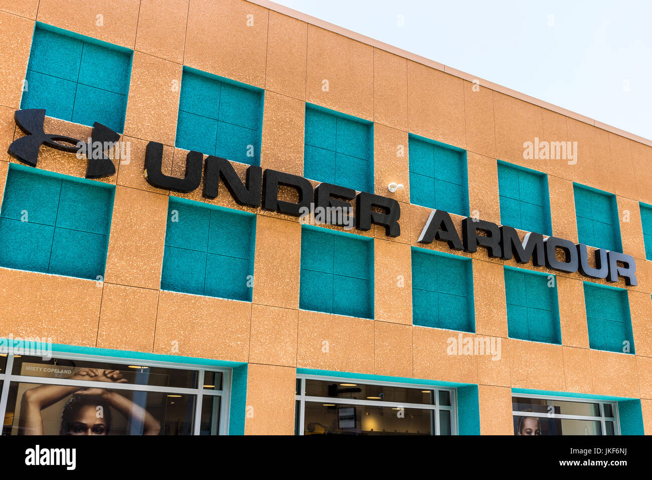 Las Vegas - Circa July 2017: Under Armour outlet shop. Under Armour manufactures a popular line of sporting equipment apparel II Stock Photo