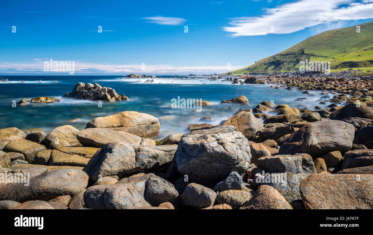New Zealand, South Island, Southern Scenic Route, Orepuki, Cosy Nook Beach Stock Photo