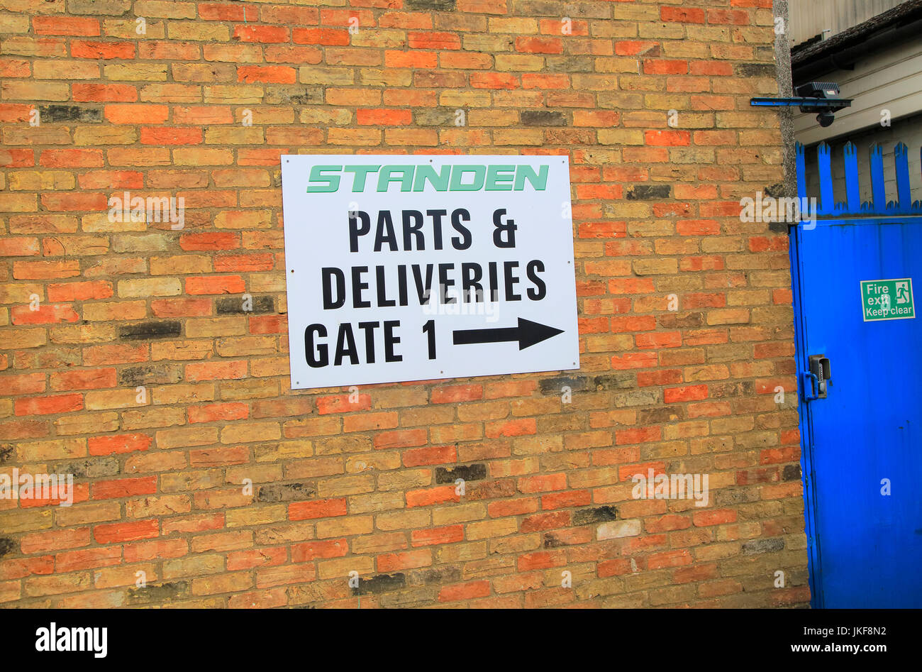 Standen agricultural engineering Parts and Deliveries sign, Ely, Cambridgeshire, England, UK Stock Photo