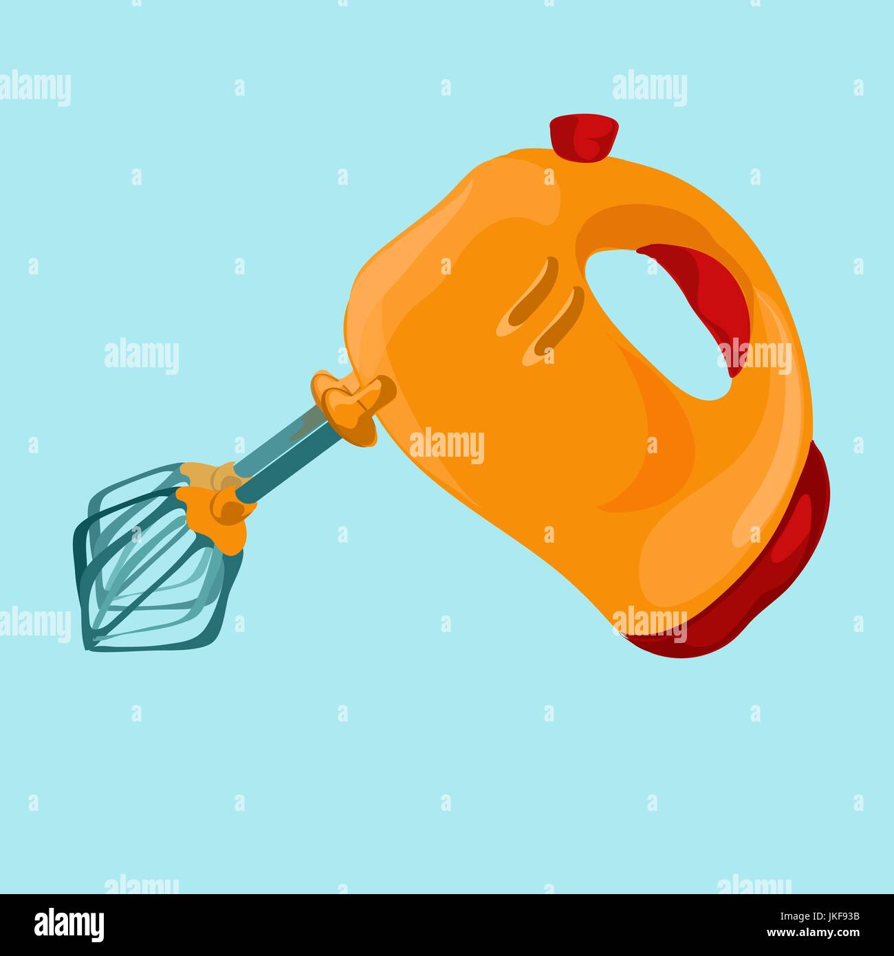 Electrical hand mixer dishware isolated vector illustration Stock