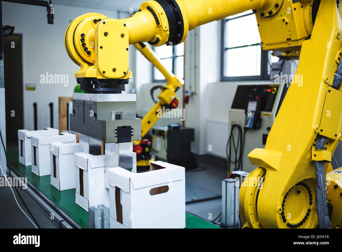 Industrial robot at work Stock Photo Alamy