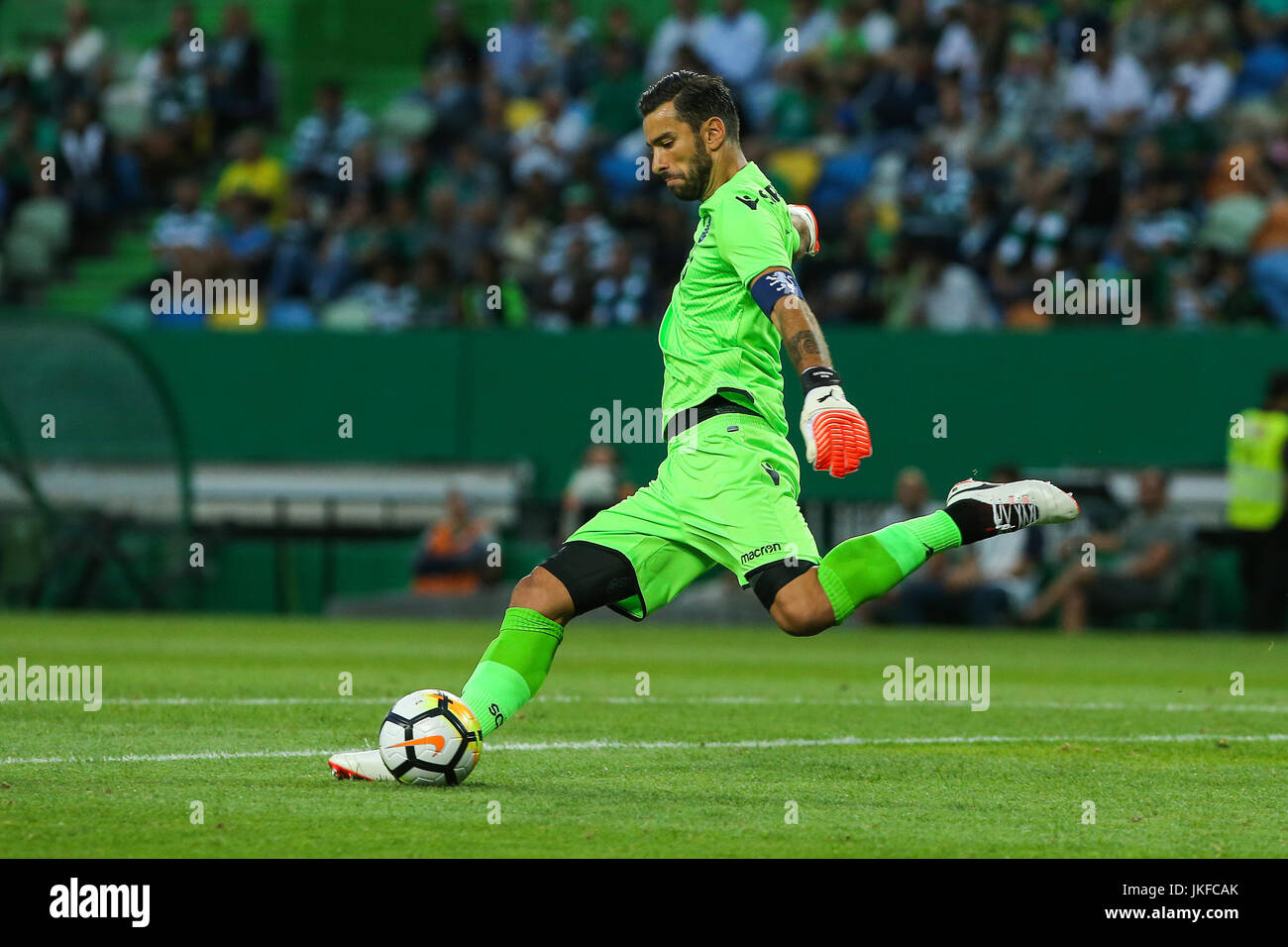 Lisbon, Portugal. 22nd July, 2017. Sporting«s goalkeeper Rui Patricio from Portugal   during the Pre-season Friendly match between Sporting CP and AS Monaco at Estadio Jose Alvalade on July 22, 2017 in Lisbon, Portugal.. Credit: Bruno Barros/Alamy Live News Stock Photo