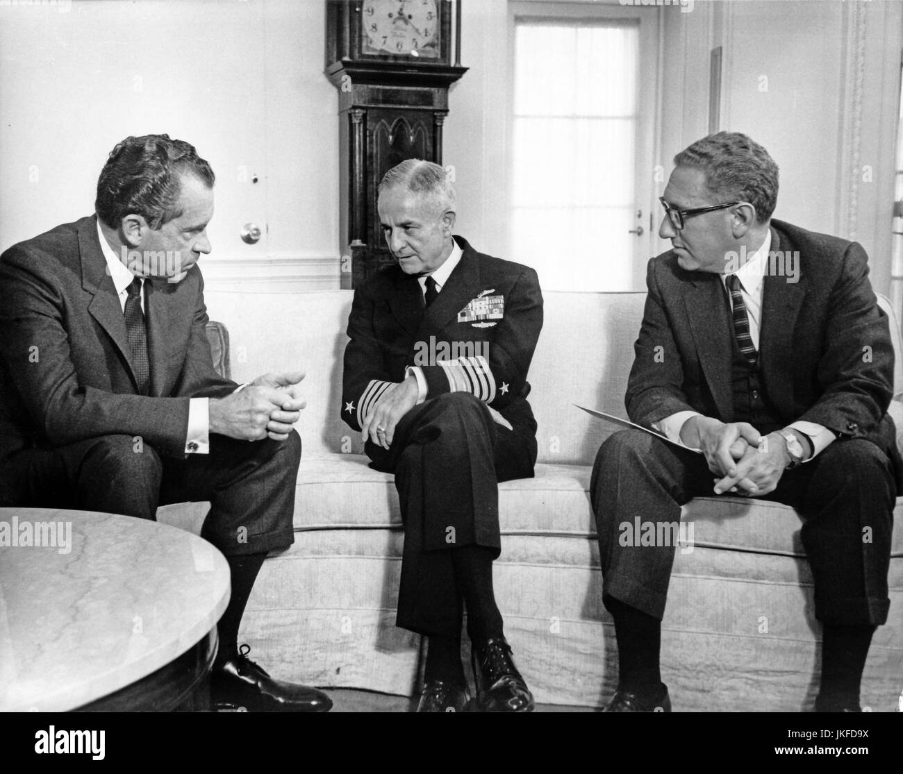 United States President Richard M. Nixon, left, and National Security ...