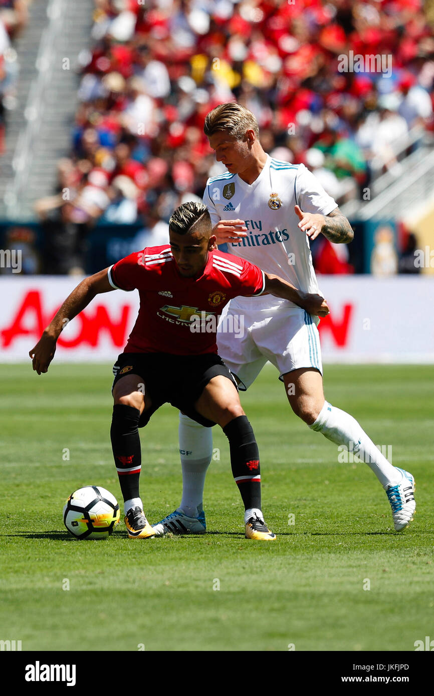 Santa Clara, USA. 23rd July, 2017. Michael Carrick (16) Manchester United's  player. Toni Kroos (8) Real Madrid's  CHAMPIONS CUP  between Real Madrid vs Manchester United match friendly at the Levi's  stadium