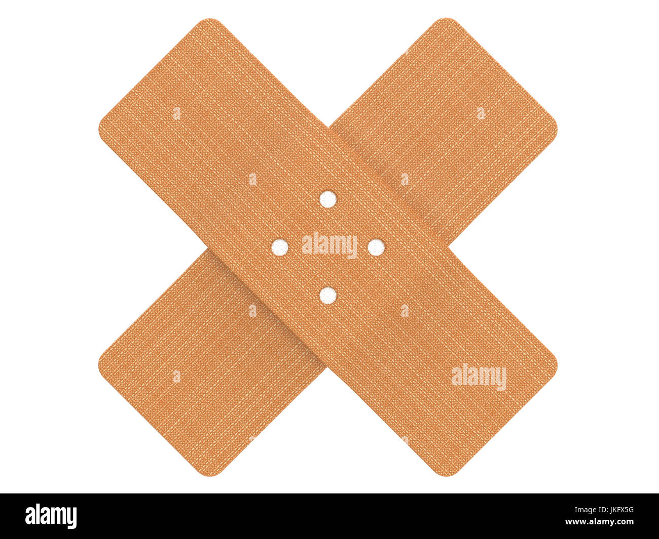 Medical first aid plaster isolated on white background 3D rendering