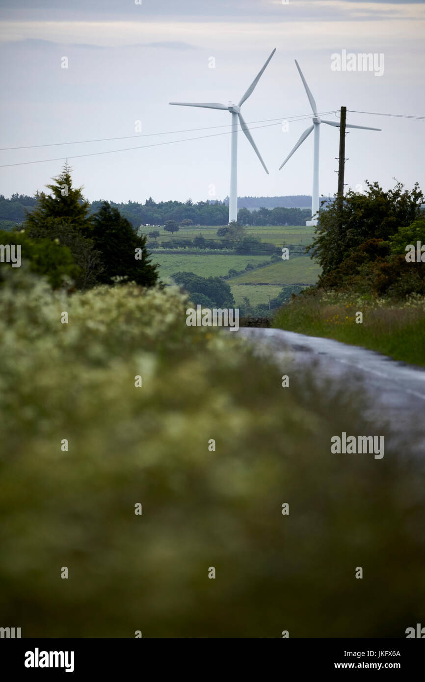 Knabs Ridge Wind Farm near Harrogate, North Yorkshire, England, l Stock Photo