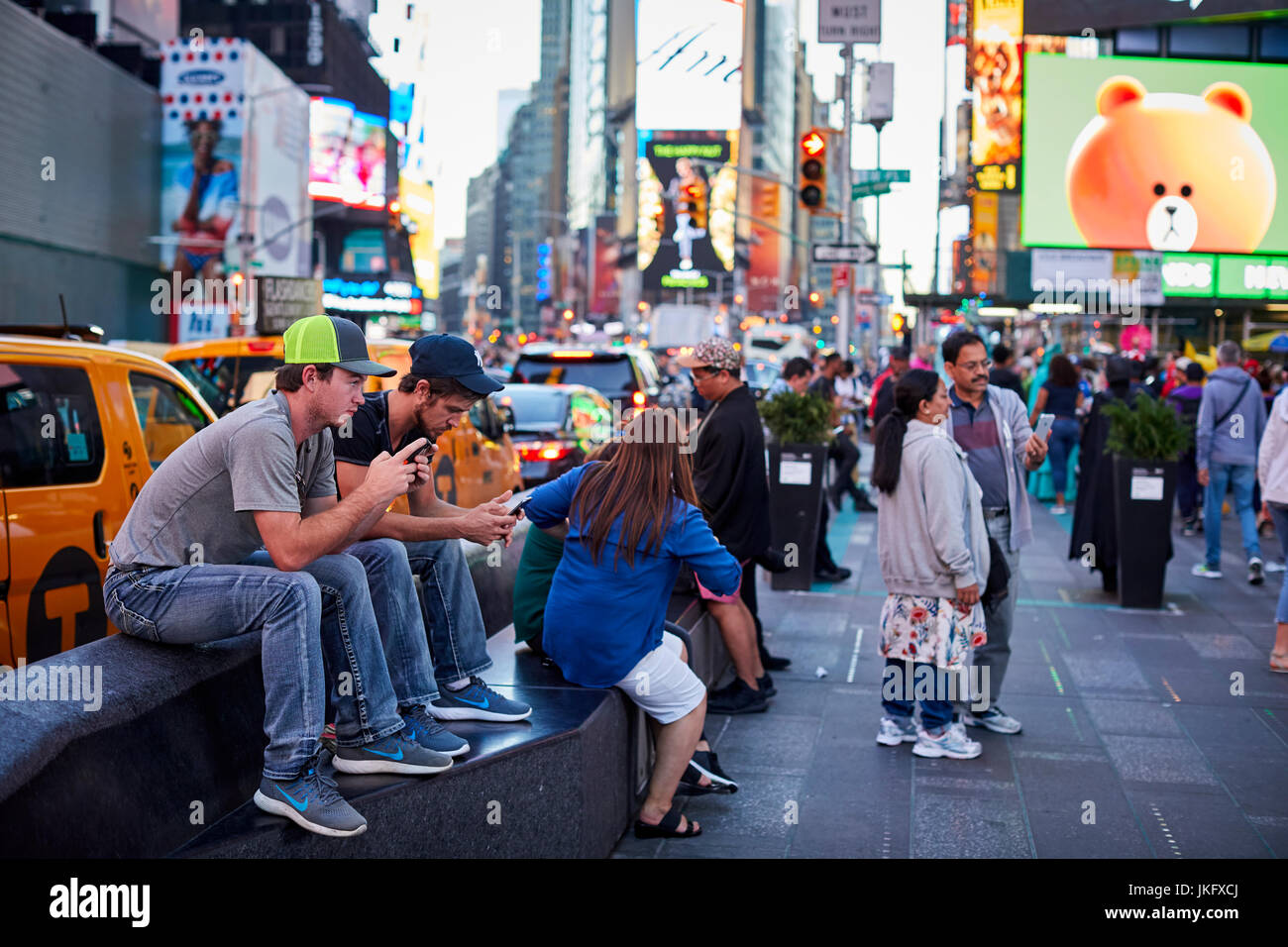 New York City, Manhattan, theatre district of Broadway and Times Square Stock Photo