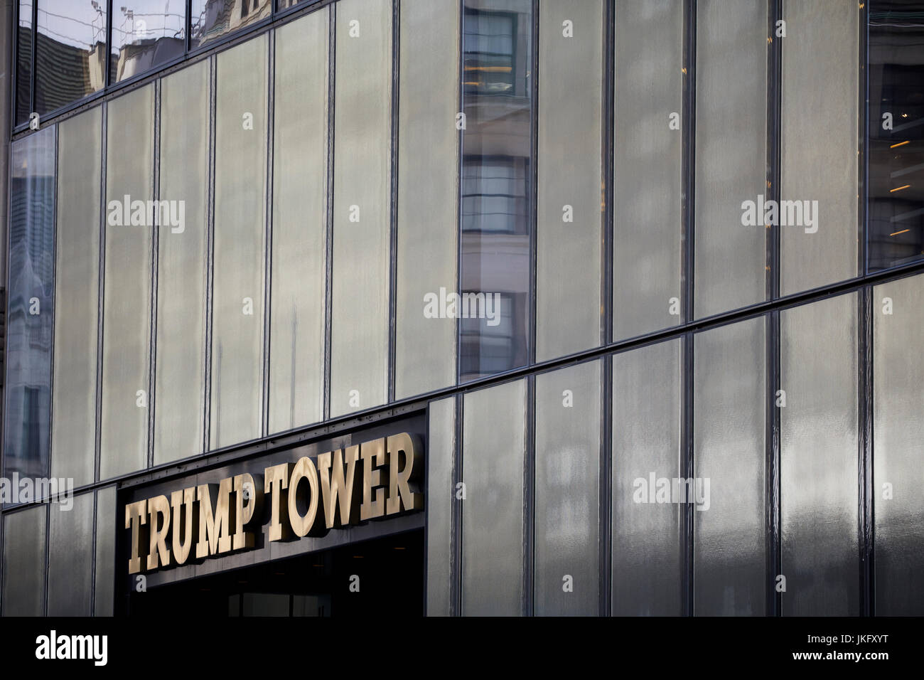 New York City, Manhattan,  Trump Tower doorway on 5th Avenue Stock Photo