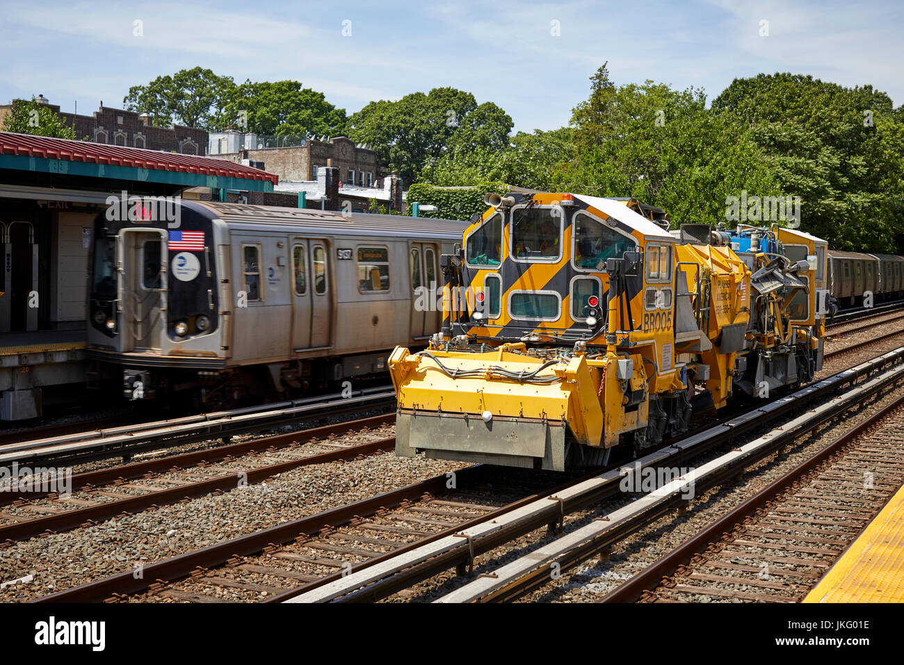 New York City, Manhattan, United States, track maintenance man working