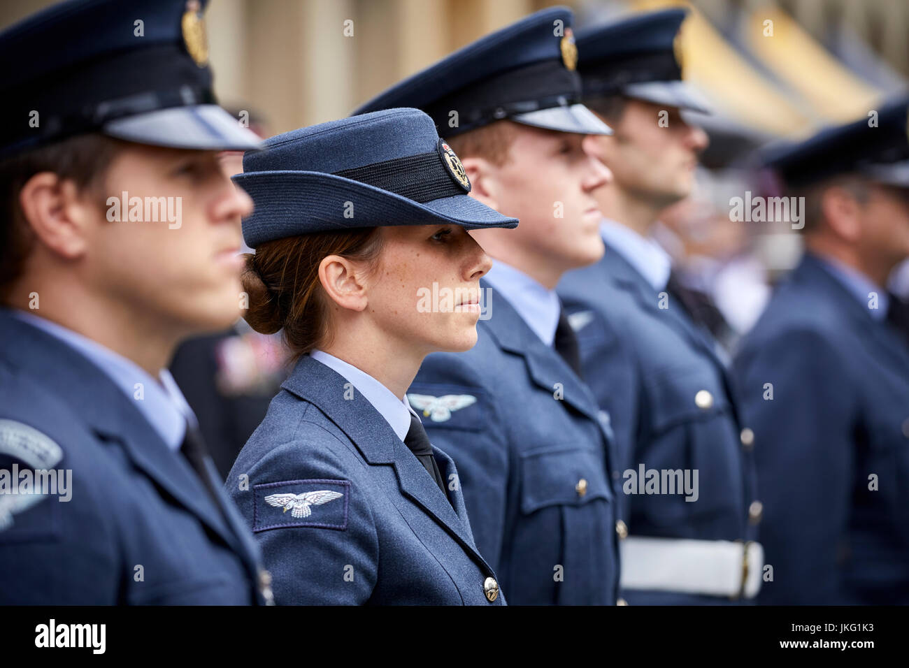 Manchester Armed Forces Day parade at St Peter's Square in the city centre. Stock Photo