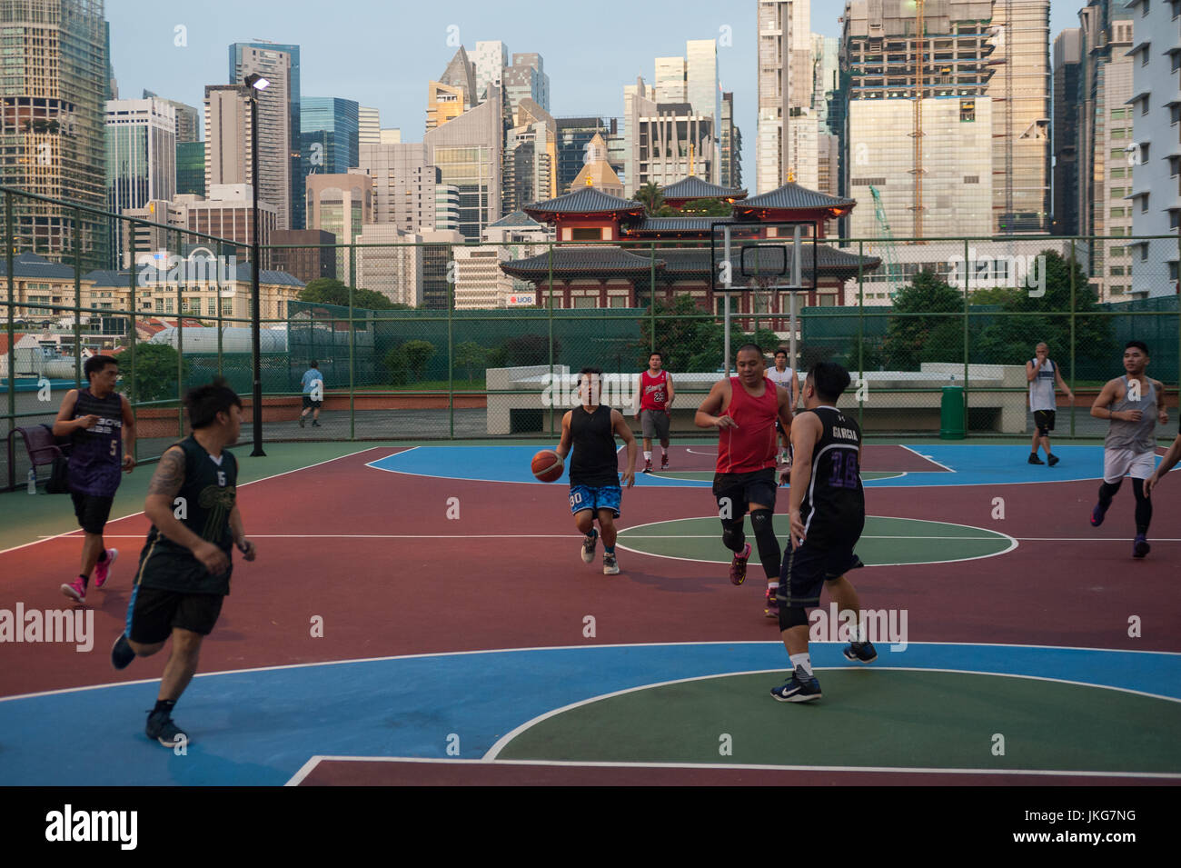 19.07.2017, Singapore, Republic of Singapore, Asia - A group of young
