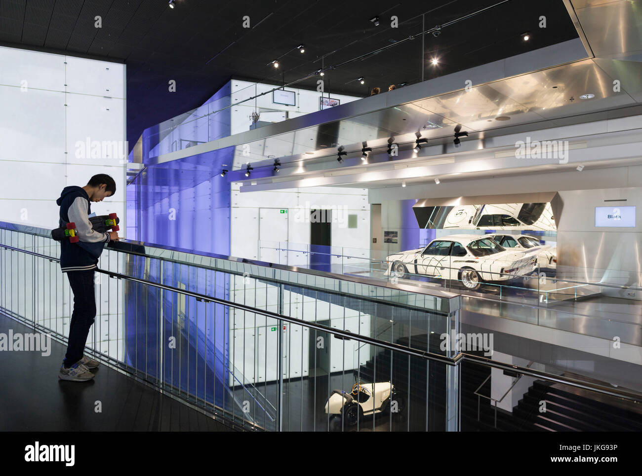 Germany, Bavaria, Munich, BMW Museum, display of BMW cars Stock Photo ...