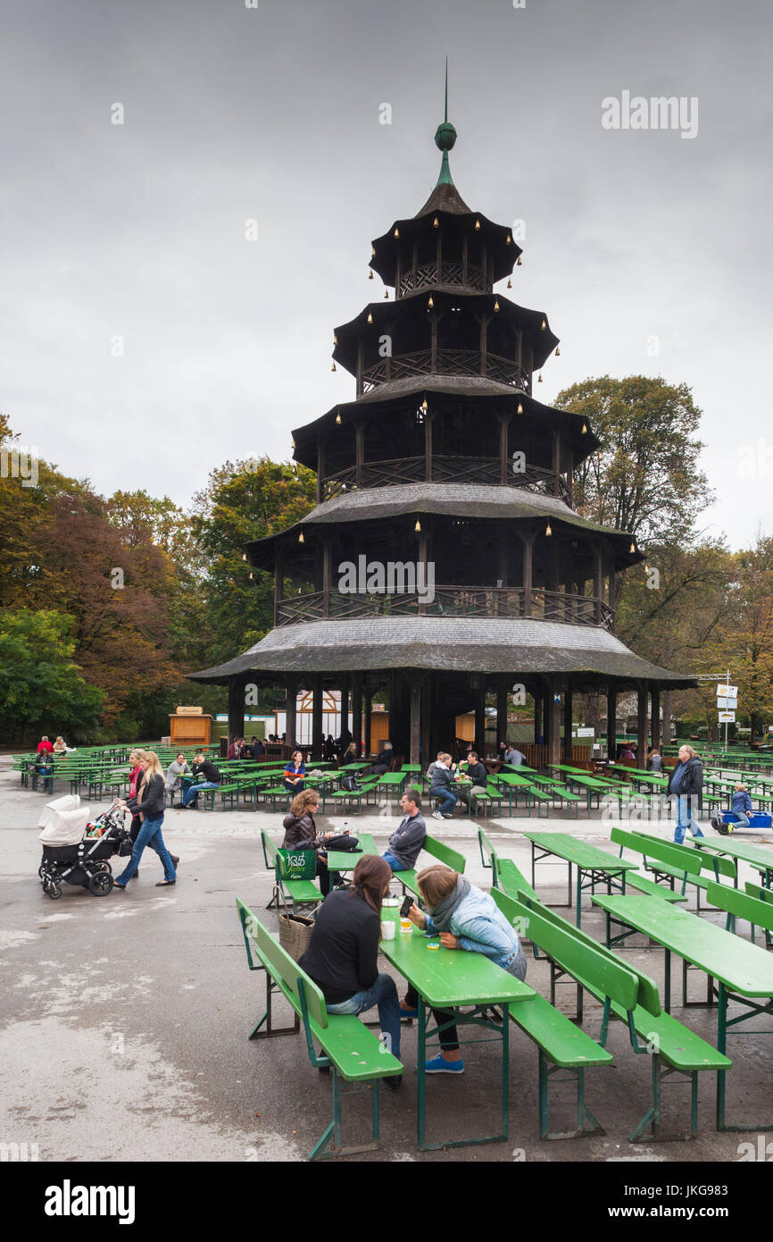 Germany, Bavaria, Munich, Englischer Garten park, Chinesischer Turm