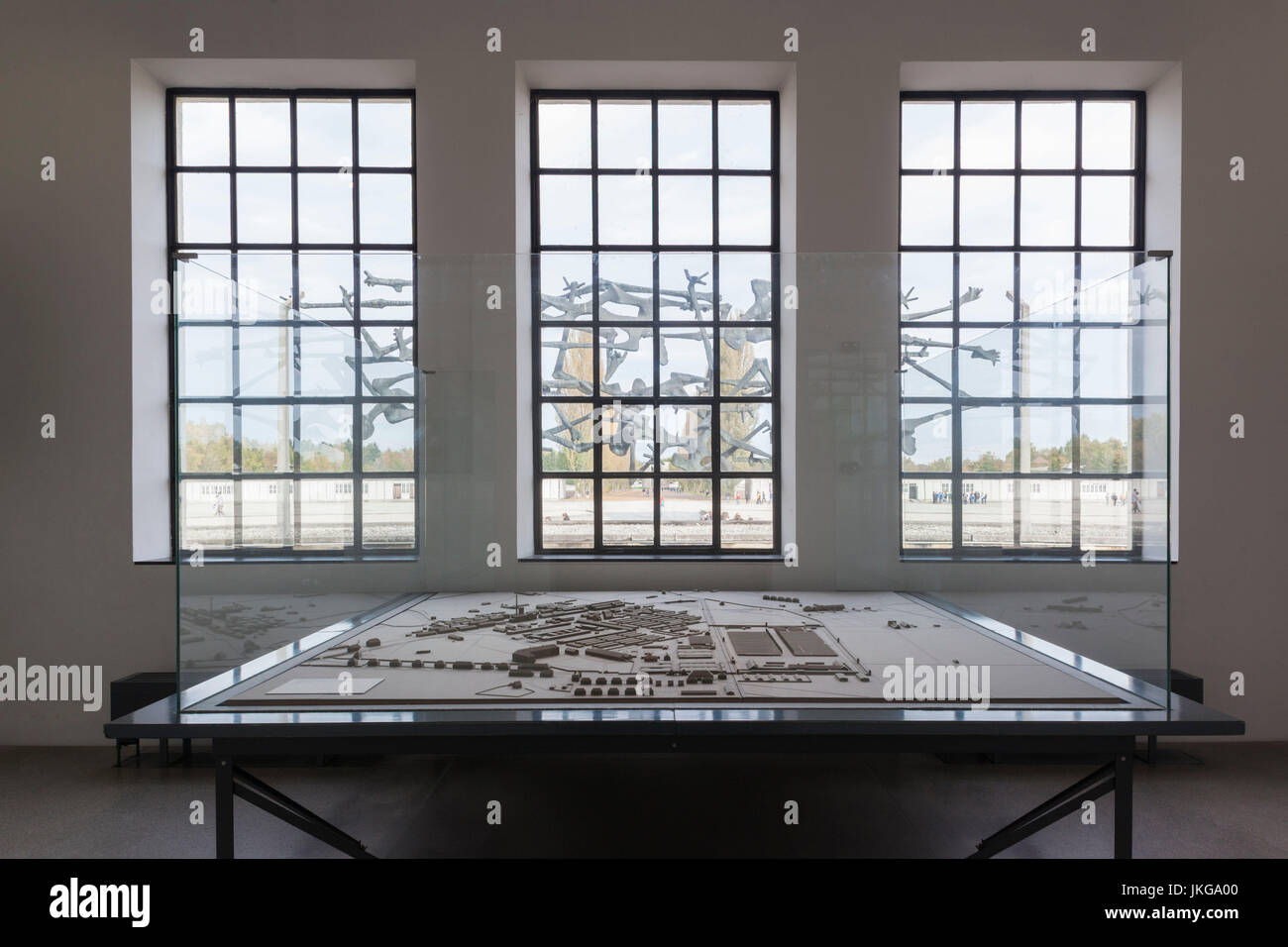 Germany, Bavaria, Munich - Dachau, WW-2 era Nazi concentration camp, museum interior Stock Photo