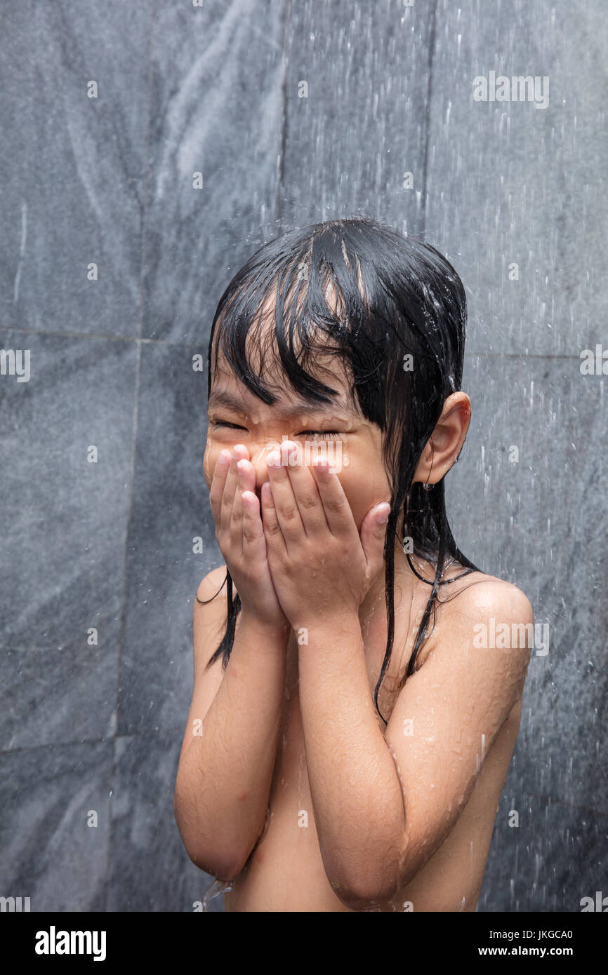 Malay girl shower in bathroom