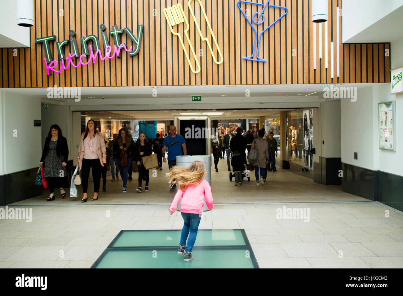 Trinity Kitchen food hall at Leeds City Centre, West Yorkshire England