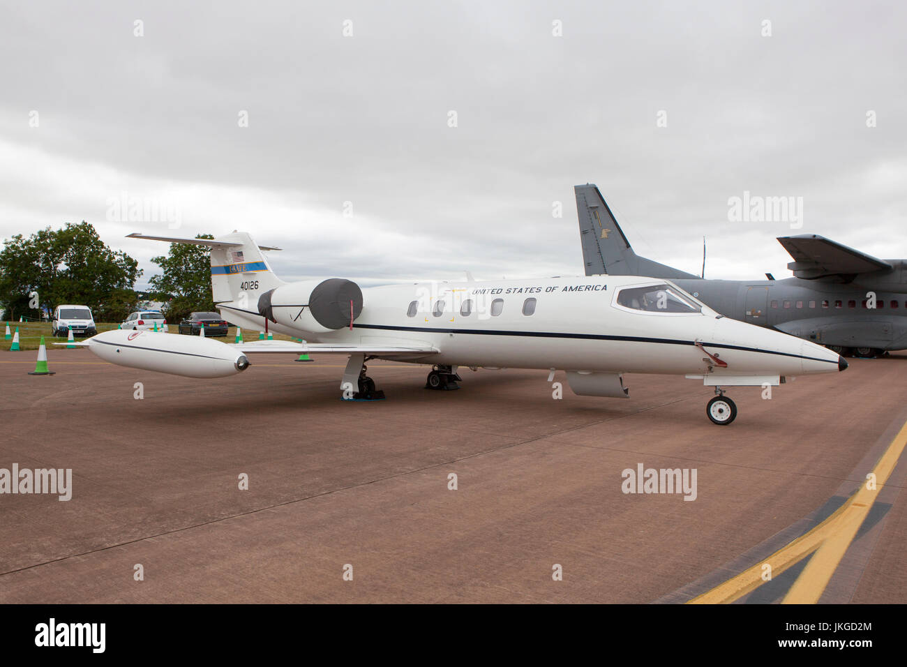 Learjet 35 USAF, 40126 American multi role business jets and military transport aircraft at the Royal International Air Tattoo 2017 Stock Photo
