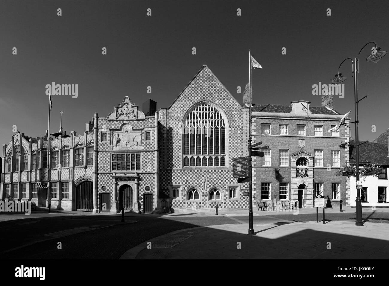 Exterior of the Town Hall and Trinity Guildhall, Kings Lynn town, Norfolk, England, UK Stock Photo