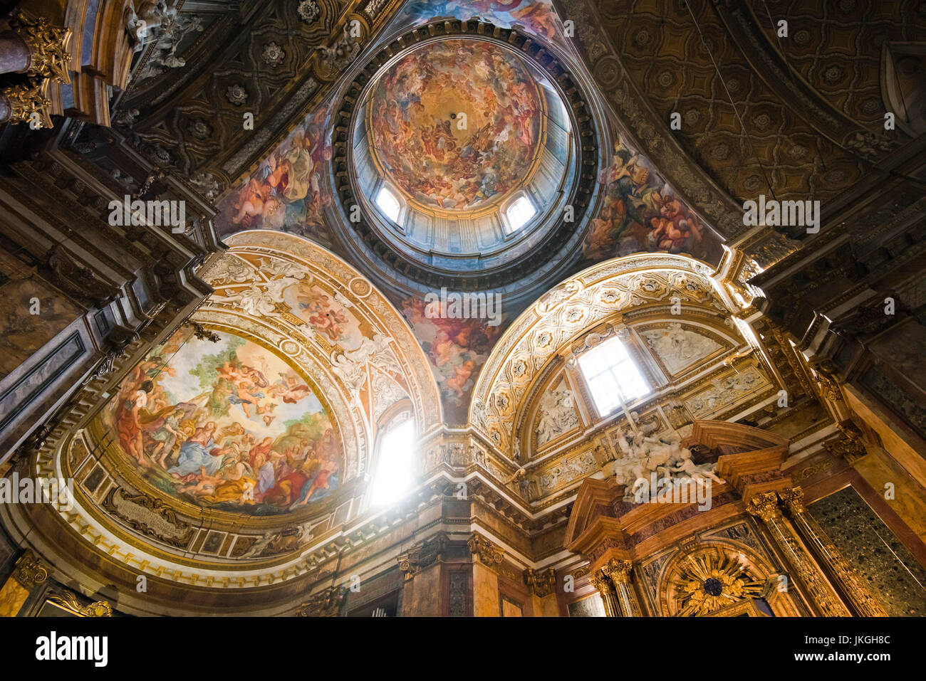 Renaissance Italian Murals And Ceiling Paintings Stock Photos