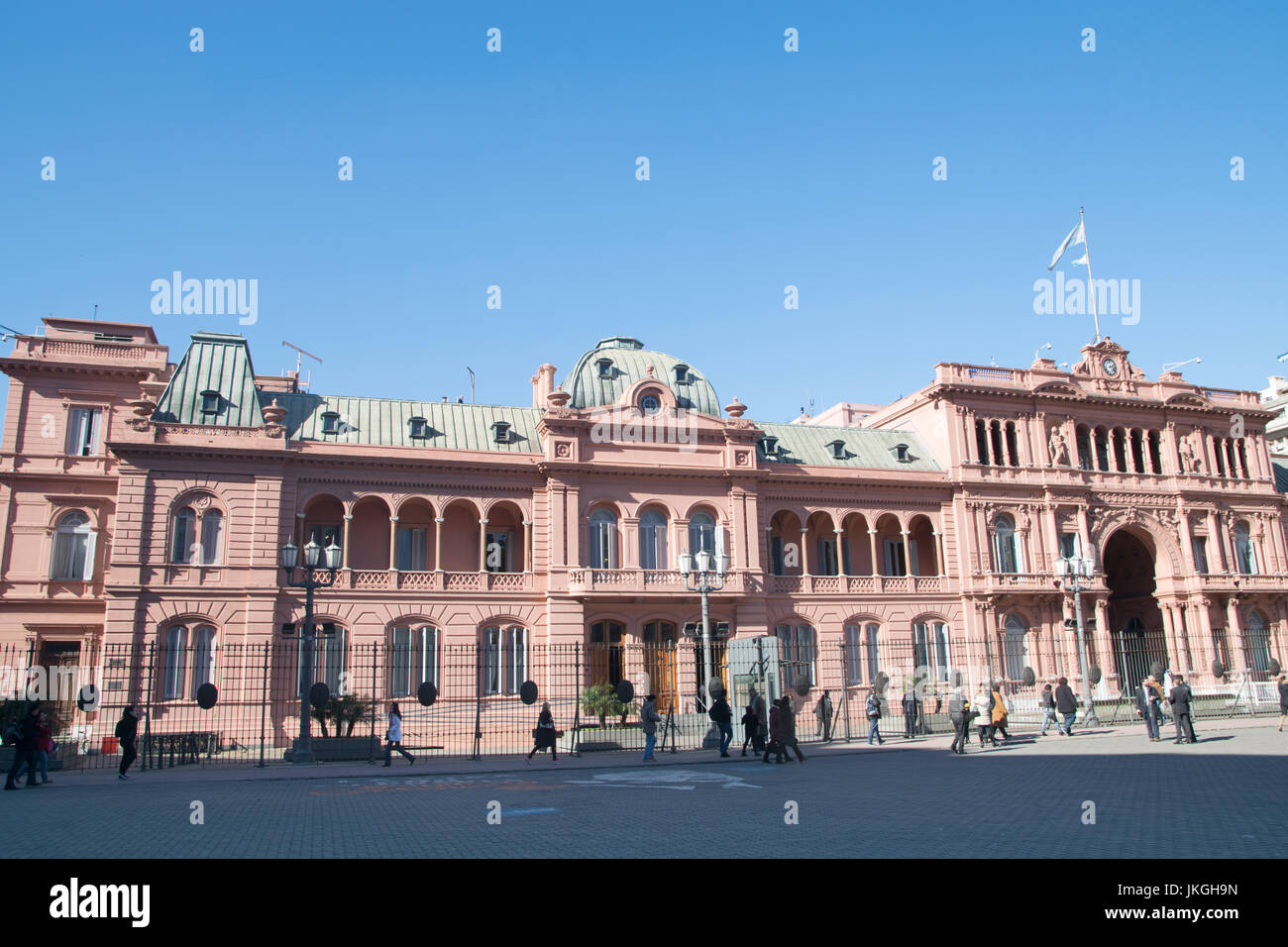 BUENOS AIRES, ARGENTINE - JULY 18, 2017:  Casa Rosada (pink house) Buenos Aires Argentina.La Casa Rosada is the official seat of the executive branch  Stock Photo
