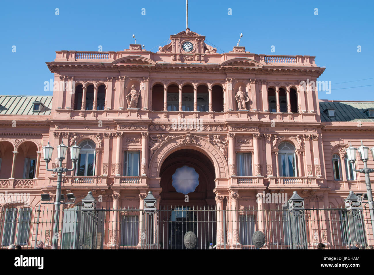 Pink house, official house of the president of Argentina Stock Photo