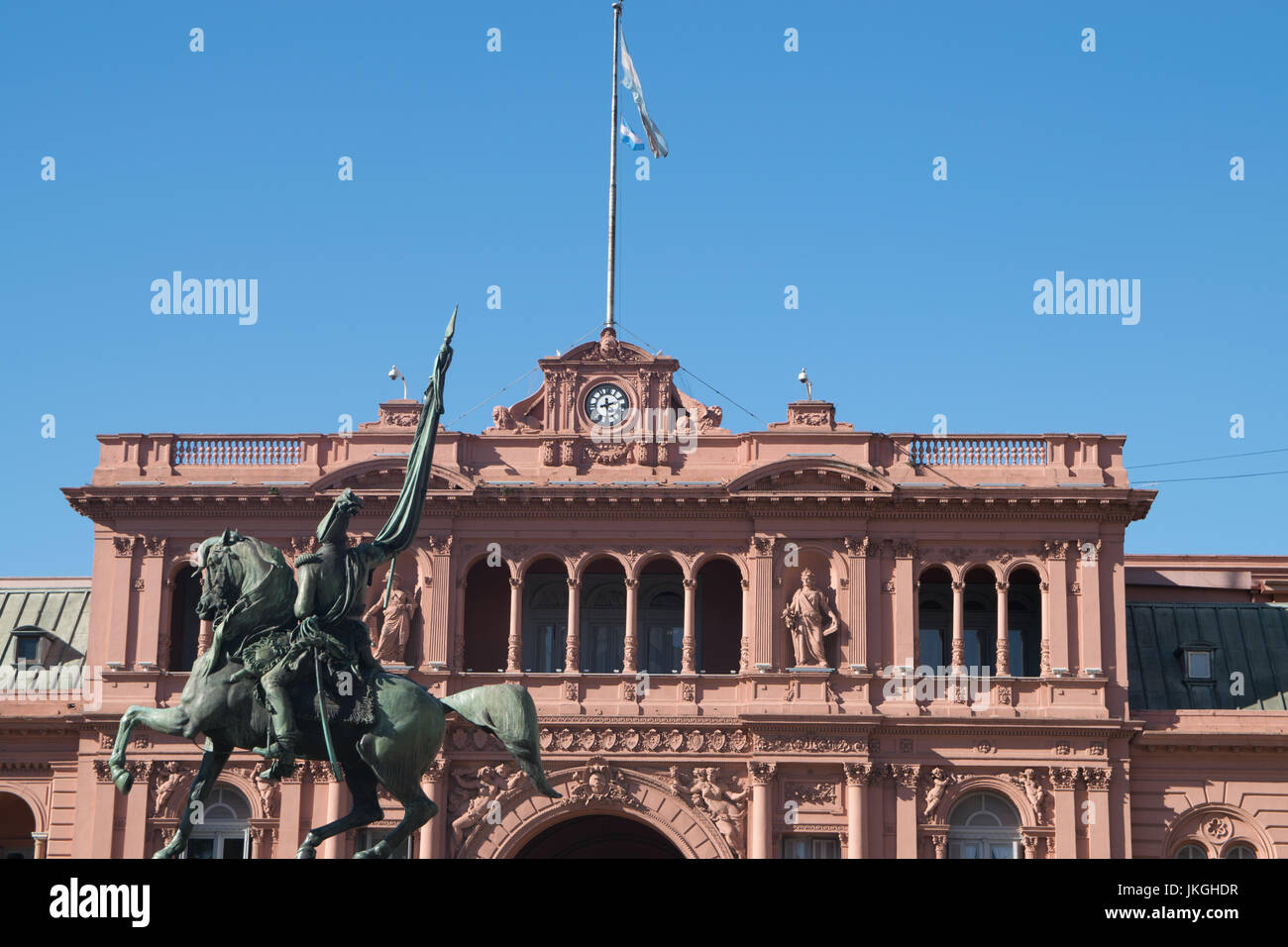Pink house, official house of the president of Argentina Stock Photo